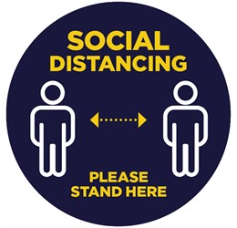 Mercury Covid-19 Round Laminated Vinyl Floor Men - Set of 3